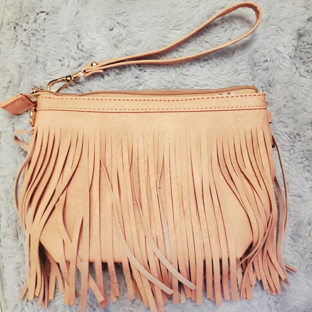 Small Light Pink Tassel bag